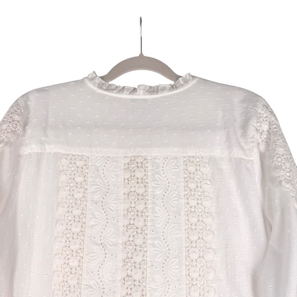 NWT Sundance Mirabelle Eyelet Top Crochet Blouse White Size XL - Picture 6 of 9